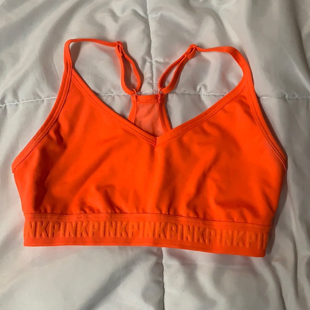 Orange PINK sport bra adjustable